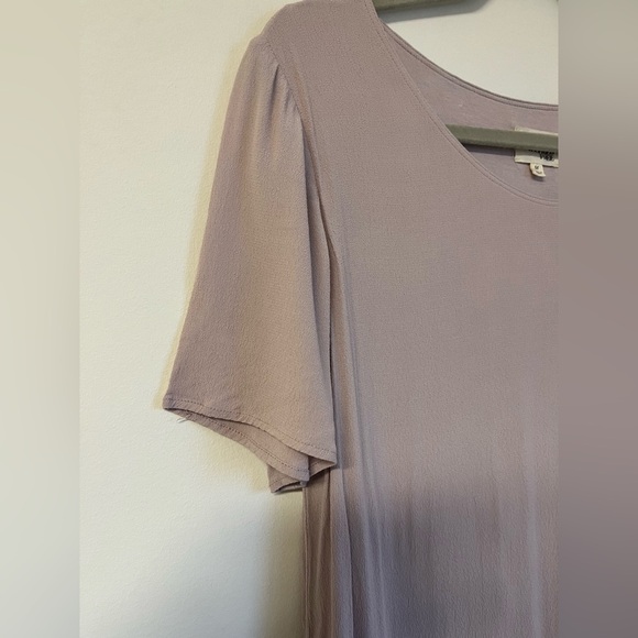 Wilfred Free Women's Soft Lavender Teigen Dress T-Shirt Crepe Lined Size M - Picture 6 of 11